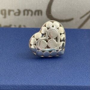 John Hardy .925 Sterling Silver 2003 Collectible Dot Heart Pin / Tie Tac